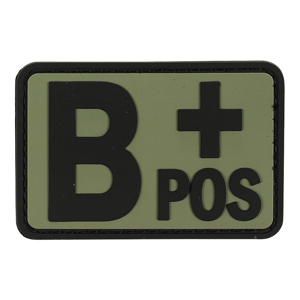 Voodoo TACTICAL BLOOD TYPE RUBBER PATCH (B+ POS/OD...