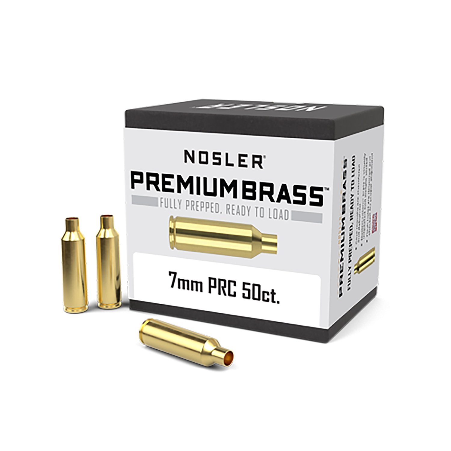 Nosler 17890 Premium Unprimed 7mm PRC Rifle Brass Cases 50/Box - Nosler - BRASS