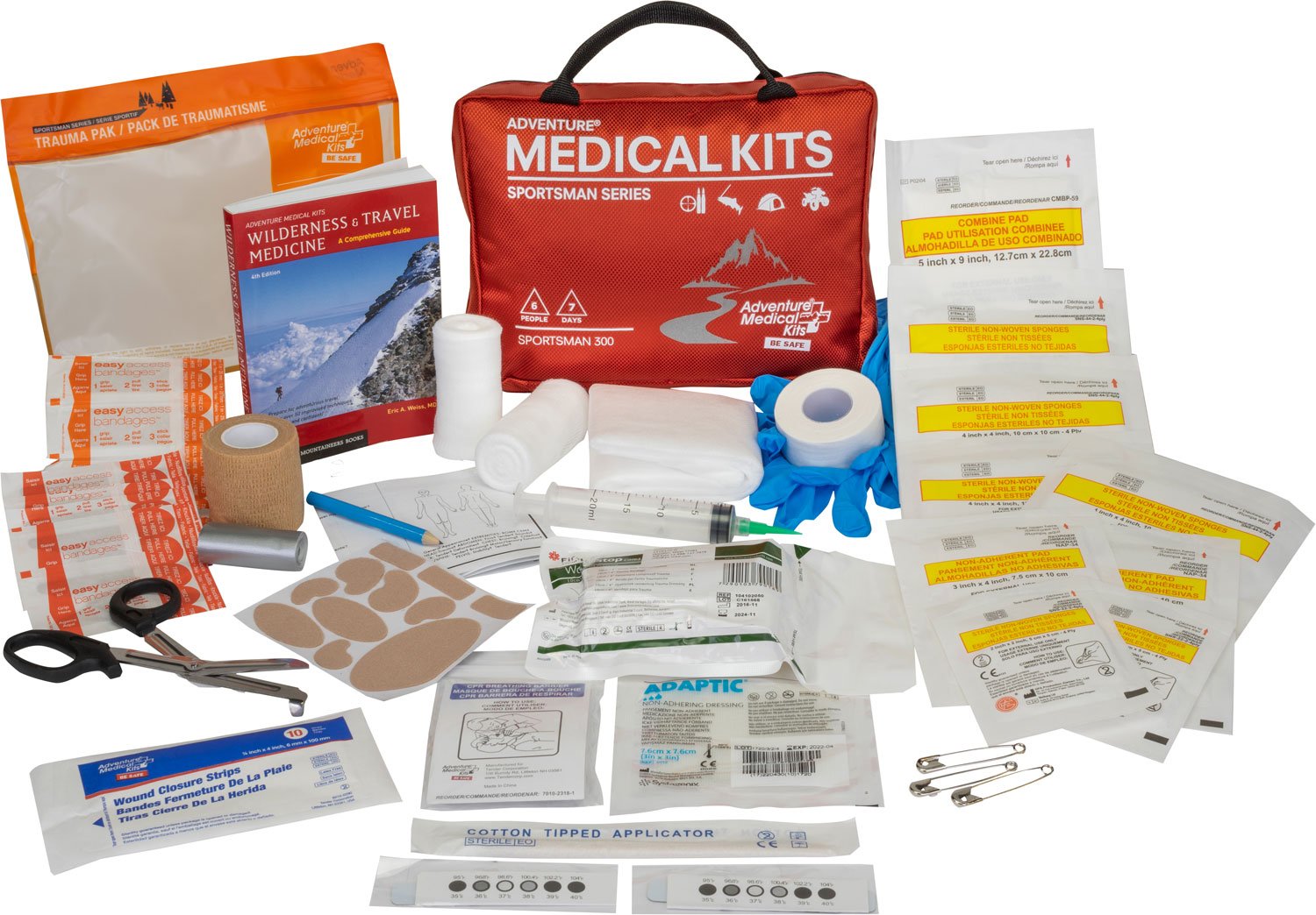 Adventure Medical Kits 01050300 Sportsman 300 Waterproof Medical Kit Red