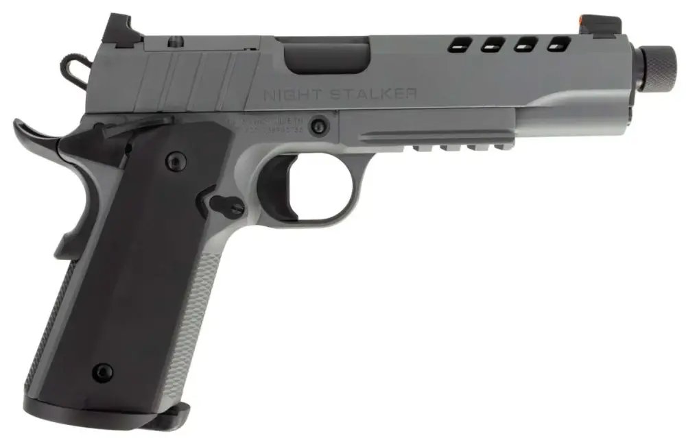 SDS 10100556 1911 Night Stalker SF .45ACP 5" Threaded Barrel Cerakote Gray