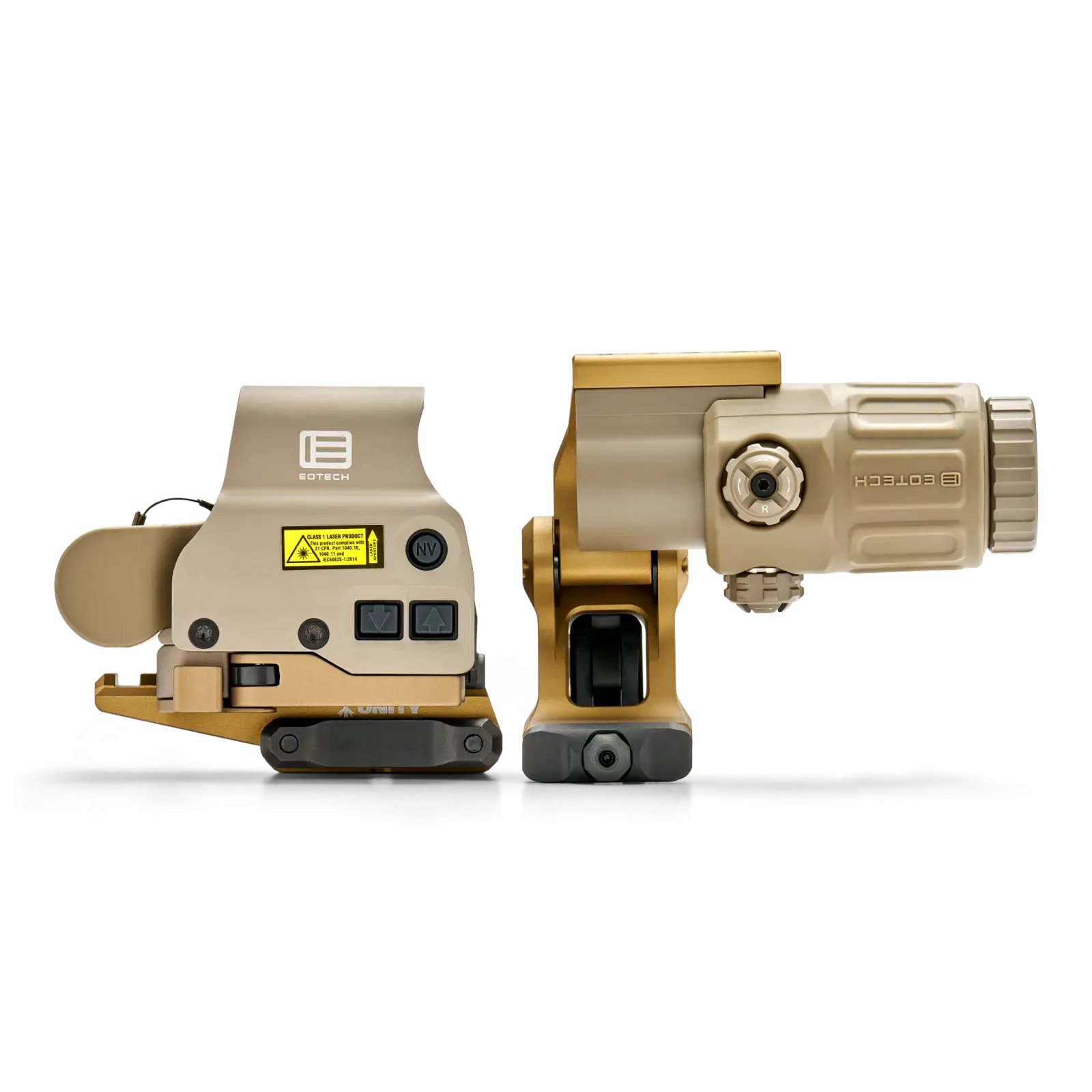 EOTECH COMPLETE SYSTEM INCLUDES EXPS3-0 HWS G33 MAGNIFIER AND UNITY FAST FTC OMNI MOUNT - TAN HHS1 FTCU-TAN
