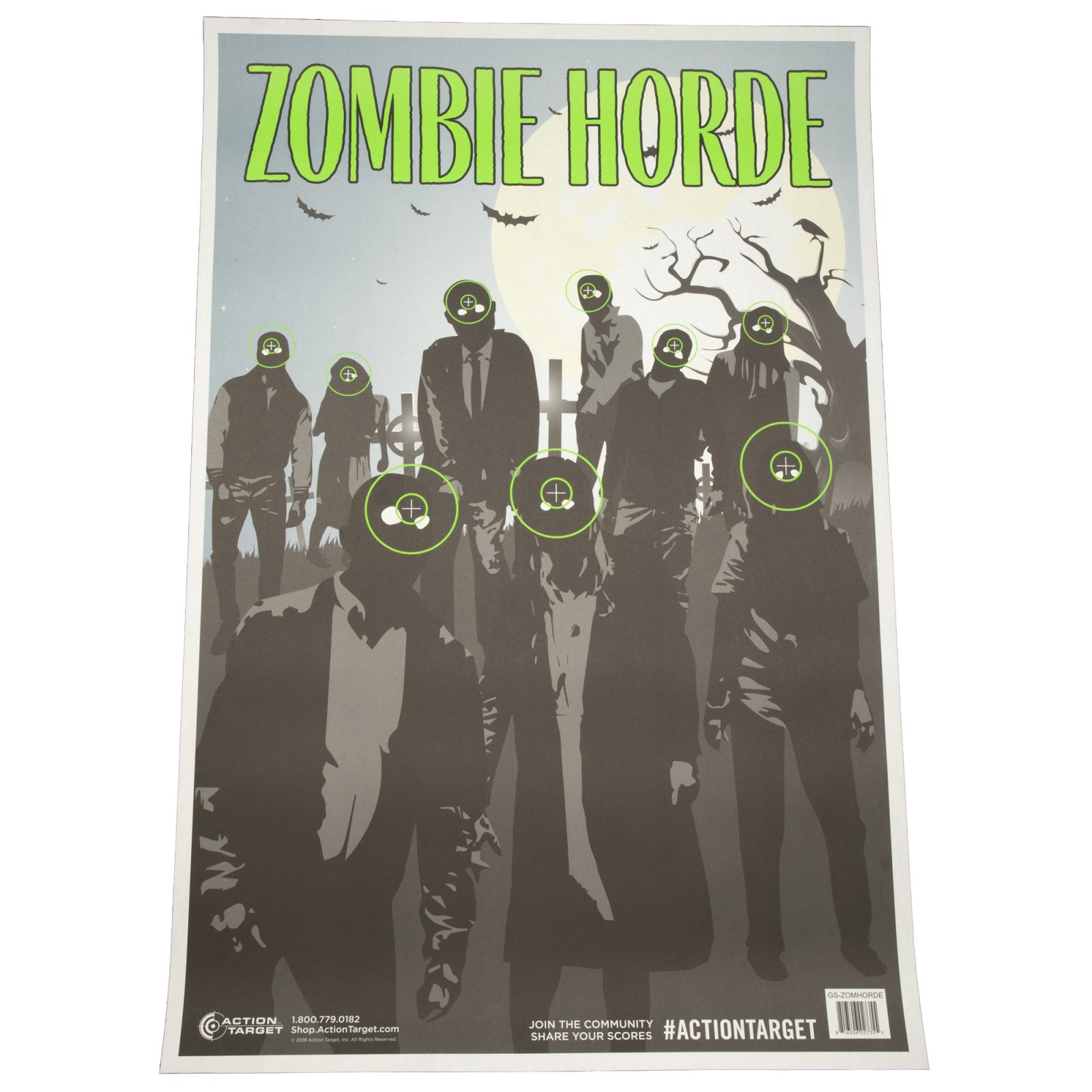 Buy Action Target GS-ZOMHORDE-100 Zombie Horde Target, 23"x35", 100 Pack online