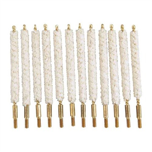 Brownells Cotton Bore Mop 17 Caliber 12 Pack - Brownells - 17 CALIBER