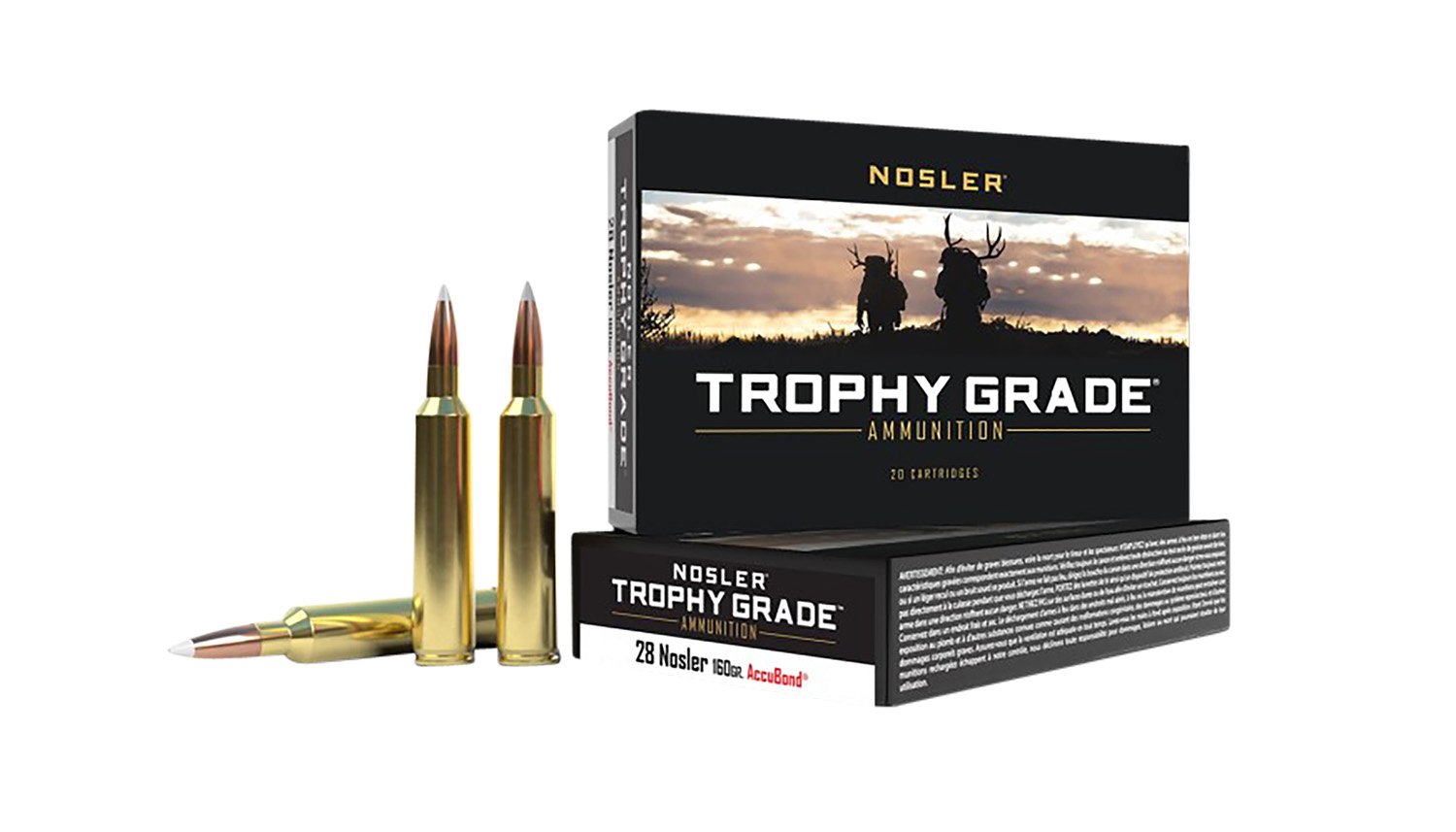 Nosler Trophy Grade .28 Nosler 160 gr. AccuBond Rifle Ammo 20 rd. - Nosler - NOSLER ACCUBOND