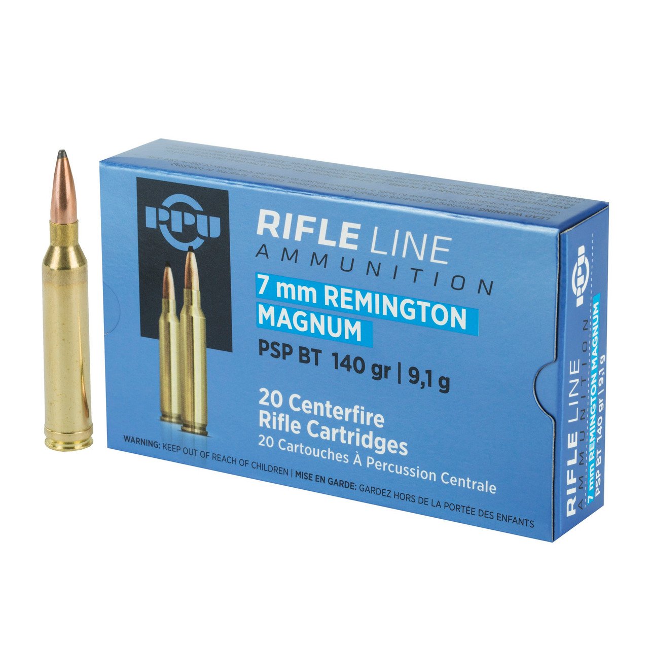 PPU PP7RM1 7mm Rem Mag 140gr PSP Ammo 20 Rounds
