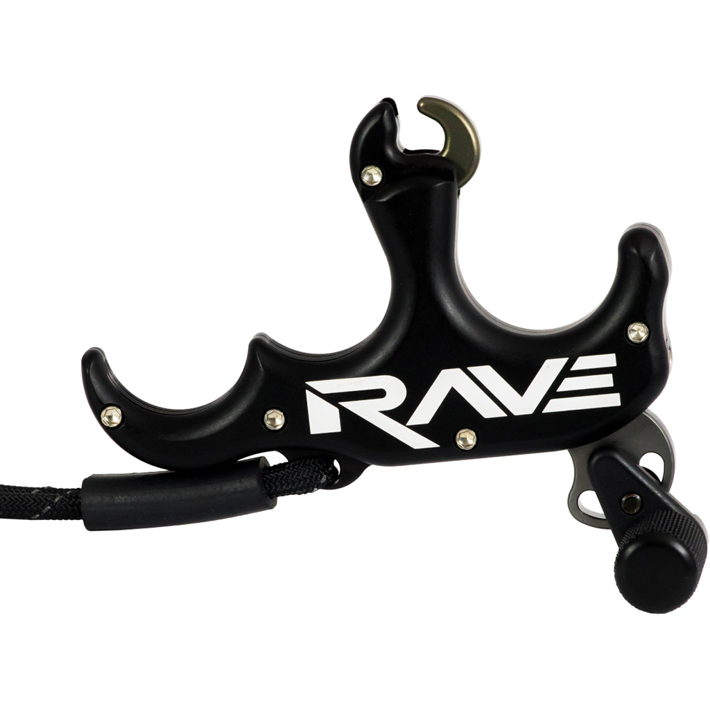 Tru Ball TRV3-BK Rave Release 3-Finger Black, Ultra-Quiet, Adjustable Trigger