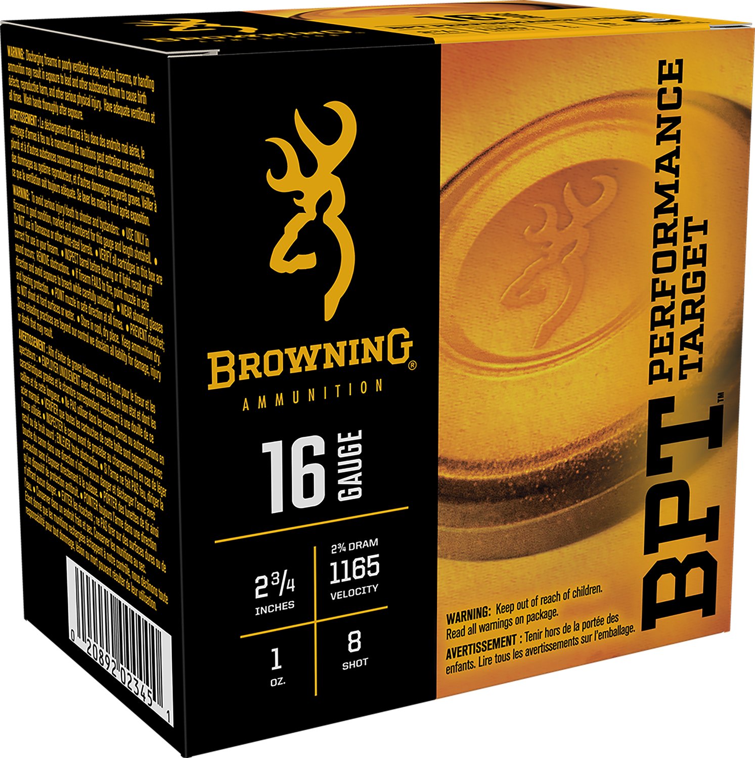 Browning 16GA 2-3/4" 1 oz. #8 BPT Target Shotshell Ammo