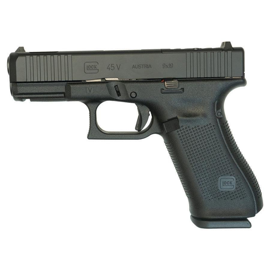 Glock V-Series Optic Ready Model 45 Handgun 9mm Luger 17rd Magazines (3) 3.7 Ported Barrel Black Cerakote Austria