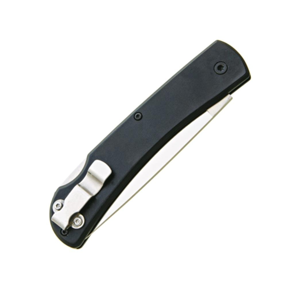 Bear & Son Large Locking Farmhand Folding Knife 3-5/8 Drop Point Blade Black with Clip