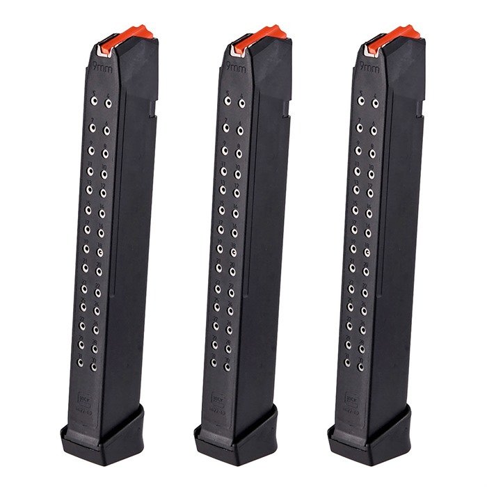 Glock MAGAZINE 9MM LUGER 33RD FOR 17/34 BLACK 3-PACK - Glock