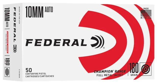 Buy Federal Premium Ammunition FDR 10MM 180GR RANGE FMJ 50RD 10mm Auto online