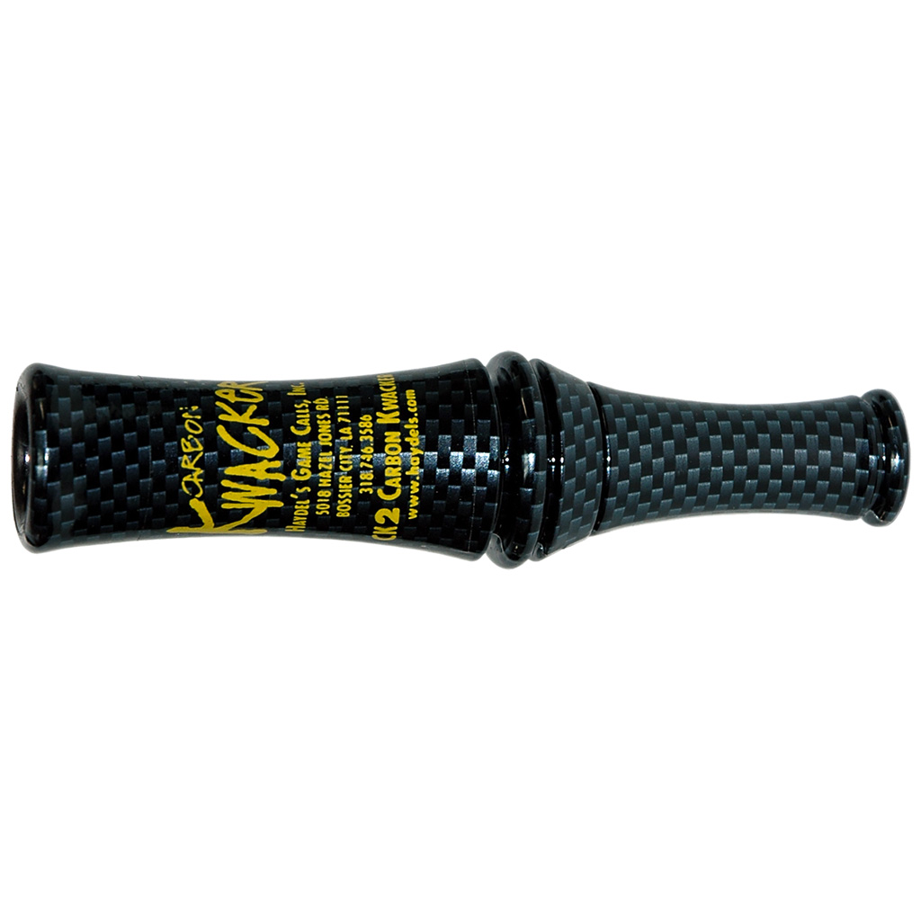 Haydels CK-2 Carbon Kwacker Mallard Duck Call, 2-Reed, Raspy Tone