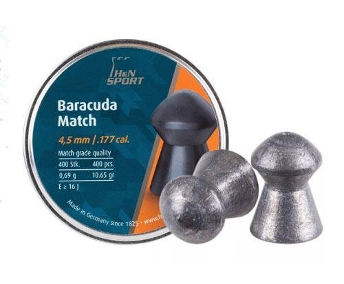 H&N Baracuda Match 92284500004 .177 Pellets 10.65 Grain 400 Pack - Hatsan - 0.177