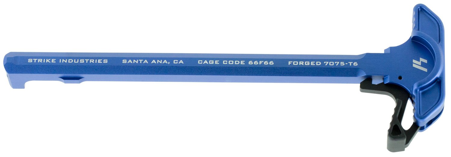 ARCHELBLU ARCH-EL-BLU AR-15 Charging Handle Blue Anodized Aluminum - Strike Industries - EXTENDED LATCH