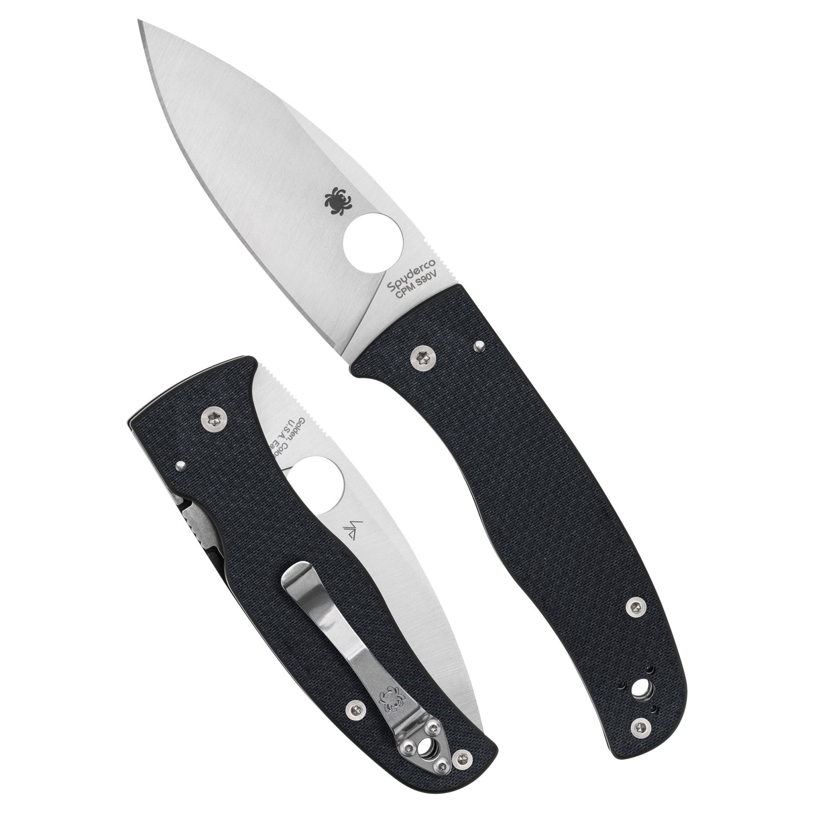 Spyderco Bodacious Folding Knife 3.63" Spear Point Blade 8.27" Overall - Spyderco