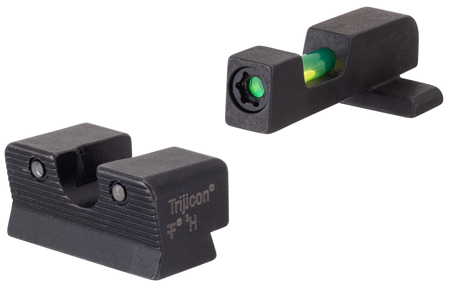 Trijicon DI Night Sights 601116 - Springfield XD Models, Dual-Illuminated, Green Tritium/Fiber Optic, Black Outline, User-Replaceable Fiber