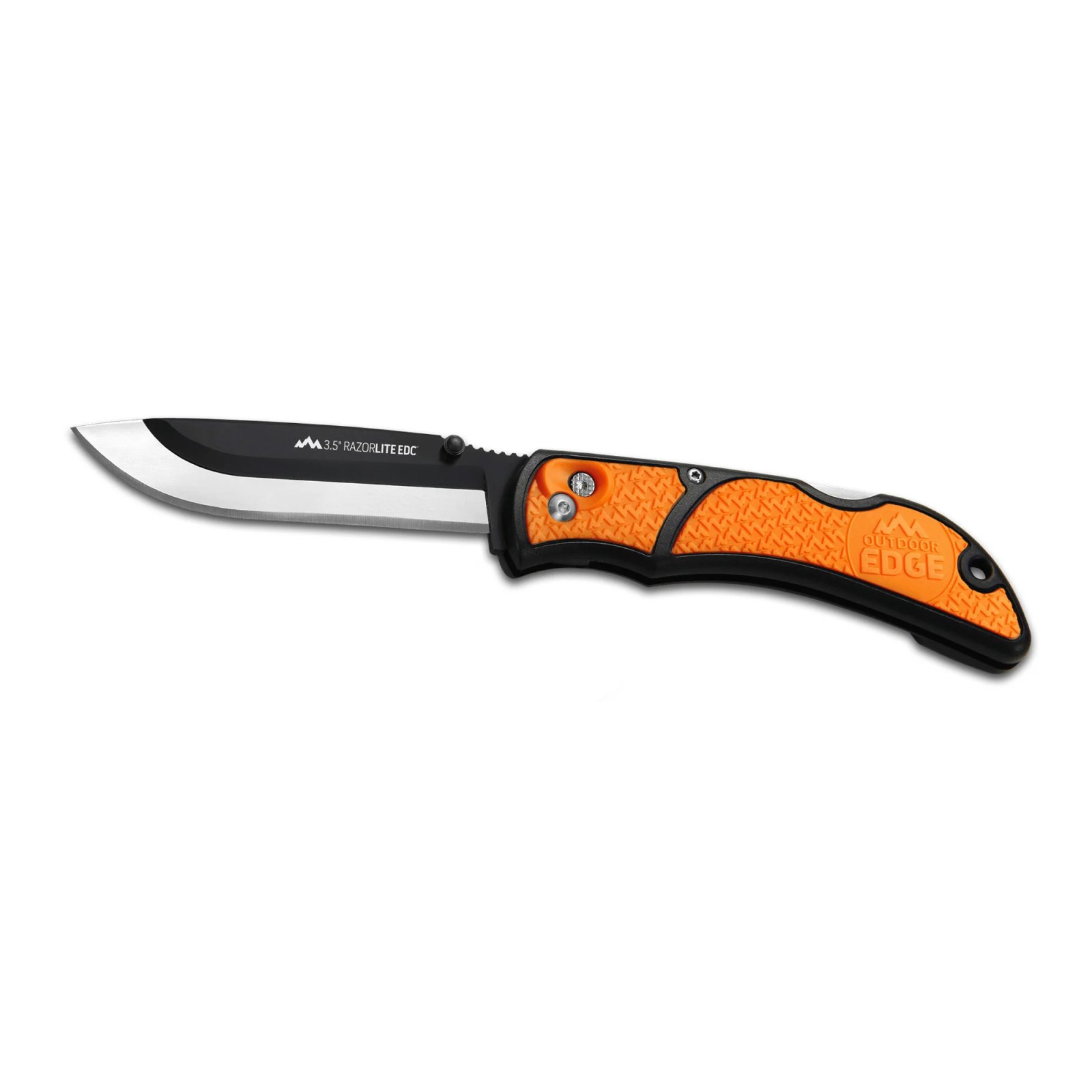 Outdoor Edge RLB30C Knife 3.50 in 420J2 Stainless Steel Black Orange Handle - Outdoor Edge