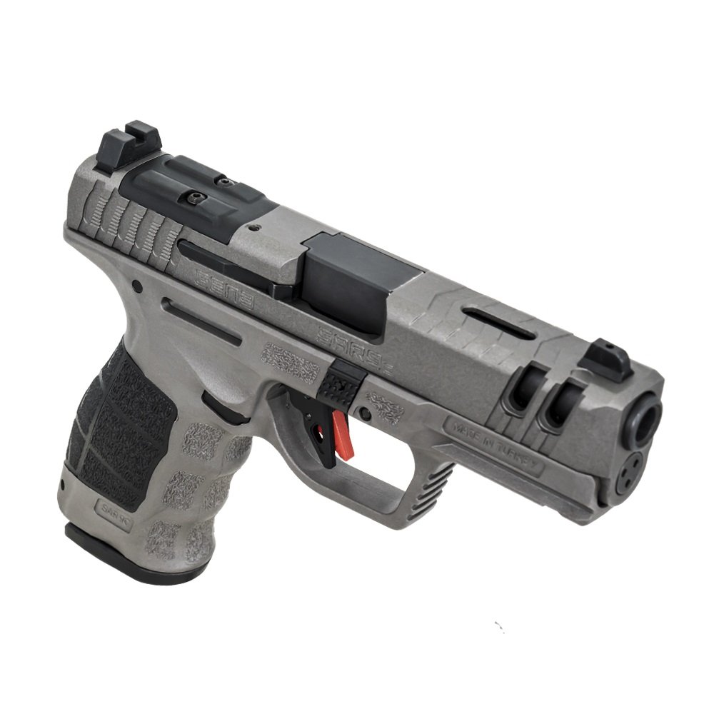 SAR USA SAR9CG3PT 9mm Compact Pistol 15+1 4" Barrel Platinum Gray Slide - SAR USA - 9mm