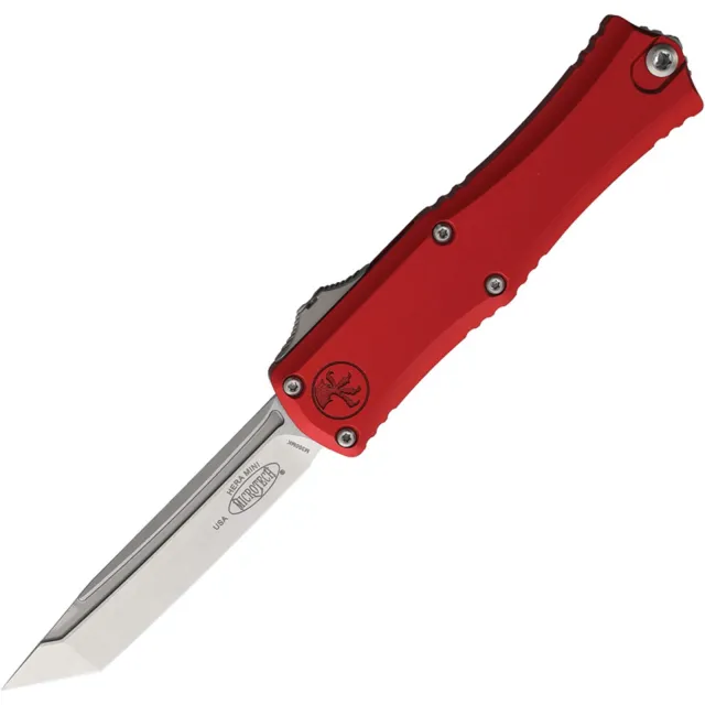 Microtech Hera II Mini 2.96 In T/E Stonewash Red ALU HNDL