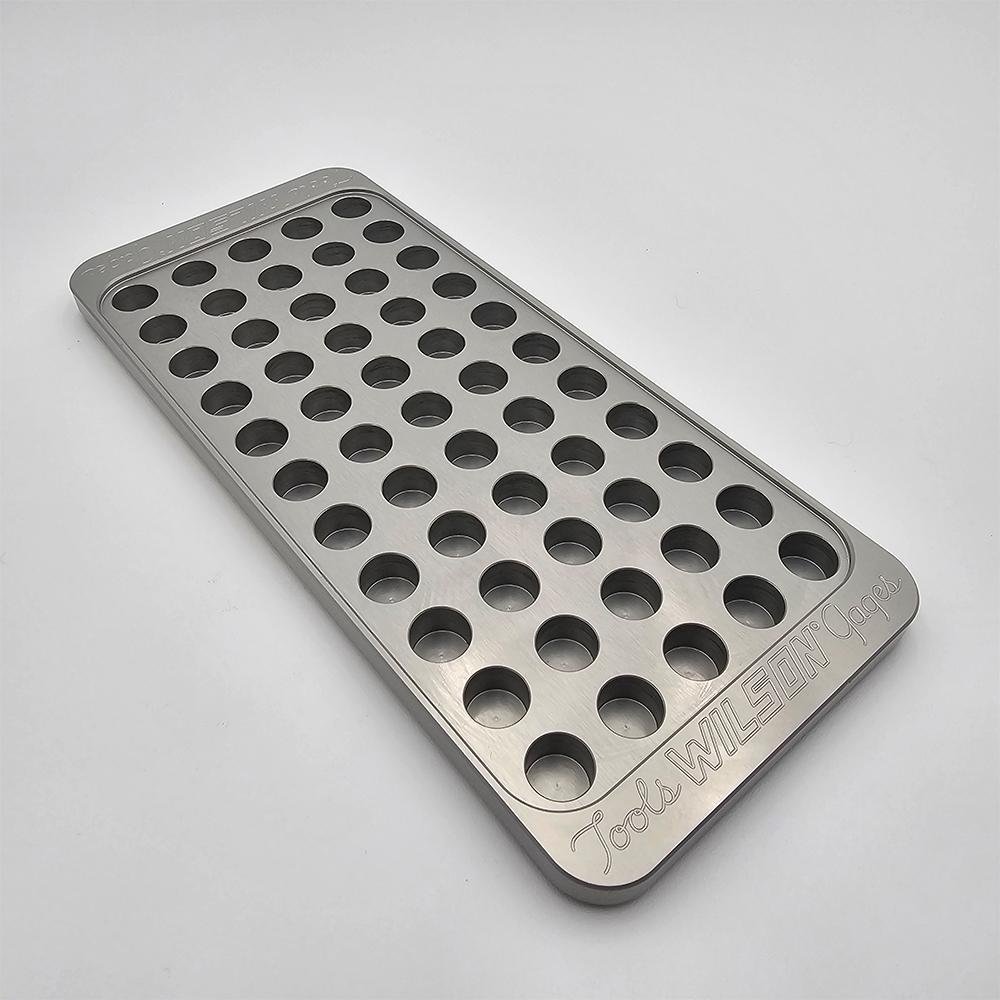 L.E. Wilson WIL-TR12 Billet Aluminum Reloading Tray, 55 Holes, .473" Diameter - L.E. Wilson