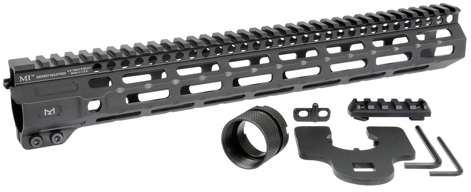 Midwest Industries MICRM14 M-Series AR-15 14" Handguard Black Anodized