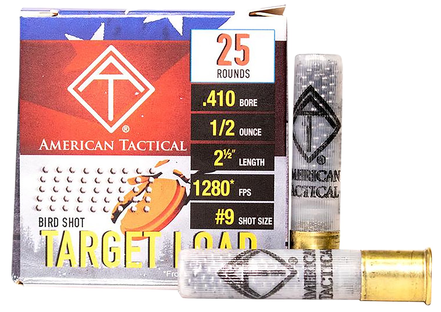 ATI ATIAC4109 Target Load 410Gauge 2.5" 1/2oz 9Shot 25 Per Box/10 Case - American Tactical Imports
