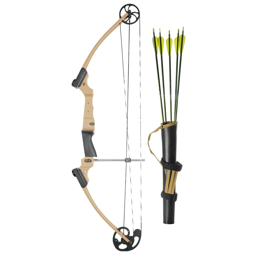 Genesis 12228 Bow Set Sand RH, Quiver, Arm Guard, 5 Arrows, 10-20 lbs