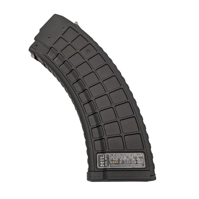 XTECH XTT115-2-BLK MAG47 MIL-G2 30-Rd 7.62x39mm AK47 Magazine Black - XTECH TACTICAL - 7.62 x 39 mm