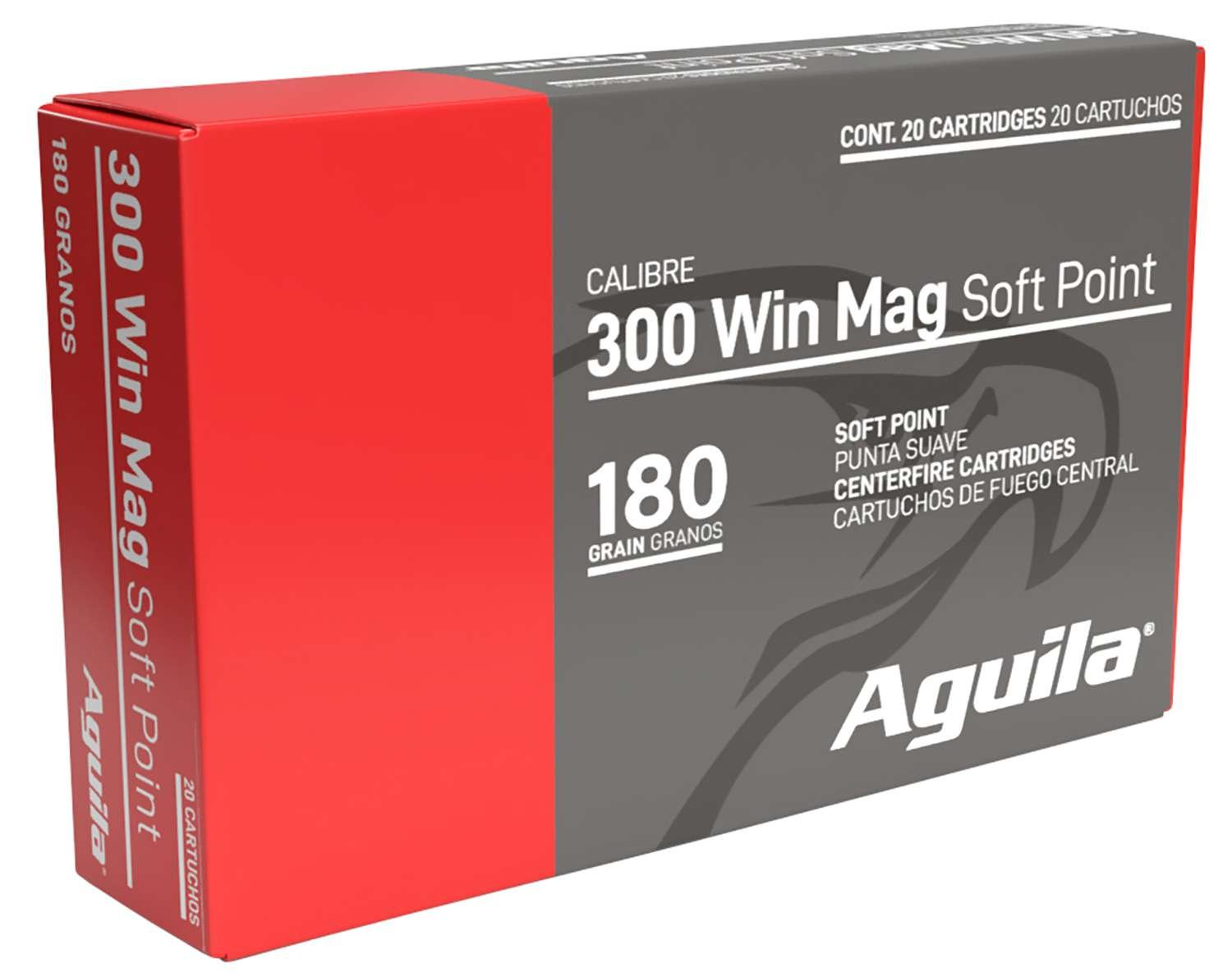 Aguila 82044AG .300 Win Mag 180gr InterLock BTSP Ammo 20 Rounds - Aguila Ammunition - INTERLOCK BOAT TAIL SOFT POINT