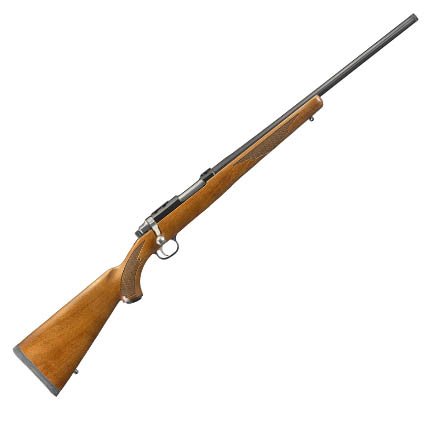 Ruger 7222 77/17 Rifle - 17 WSM, 20" Threaded Barrel, Blued Alloy Steel, 6-Round Capacity, American Walnut Stock, No Sights, 5.7lb Weight - Ruger - 17 WSM