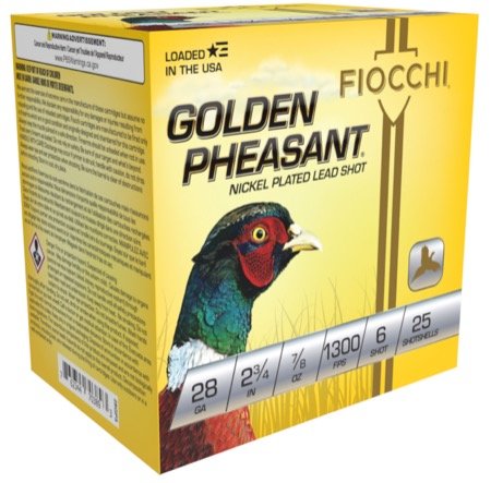 Fiocchi 28GP6 Golden Pheasant Extrema 28Gauge 2.75" 7/8oz 6Shot 25 Per