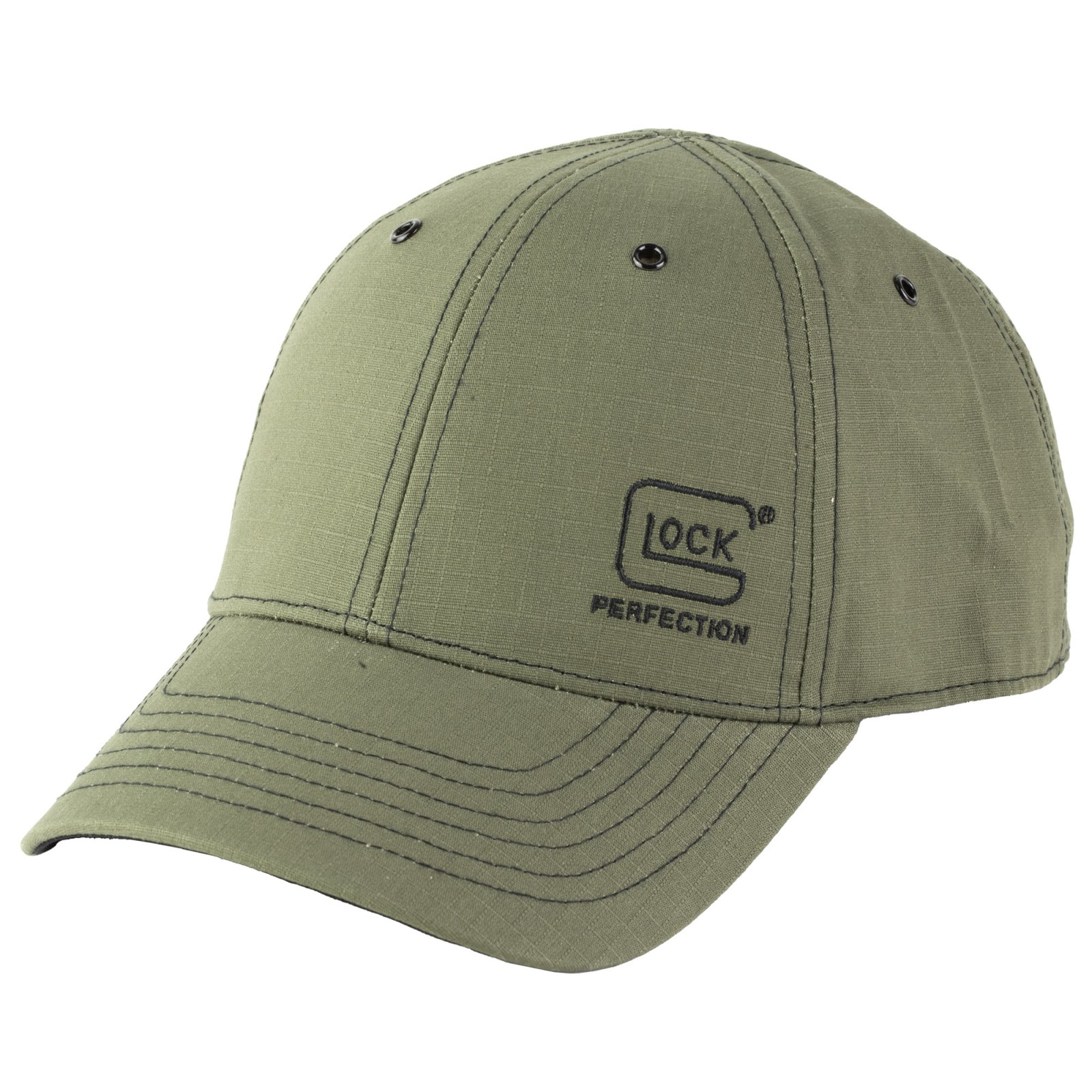 Glock AS10079 Olive Ripstop Hat with Perfection Logo Velcro Adjustable