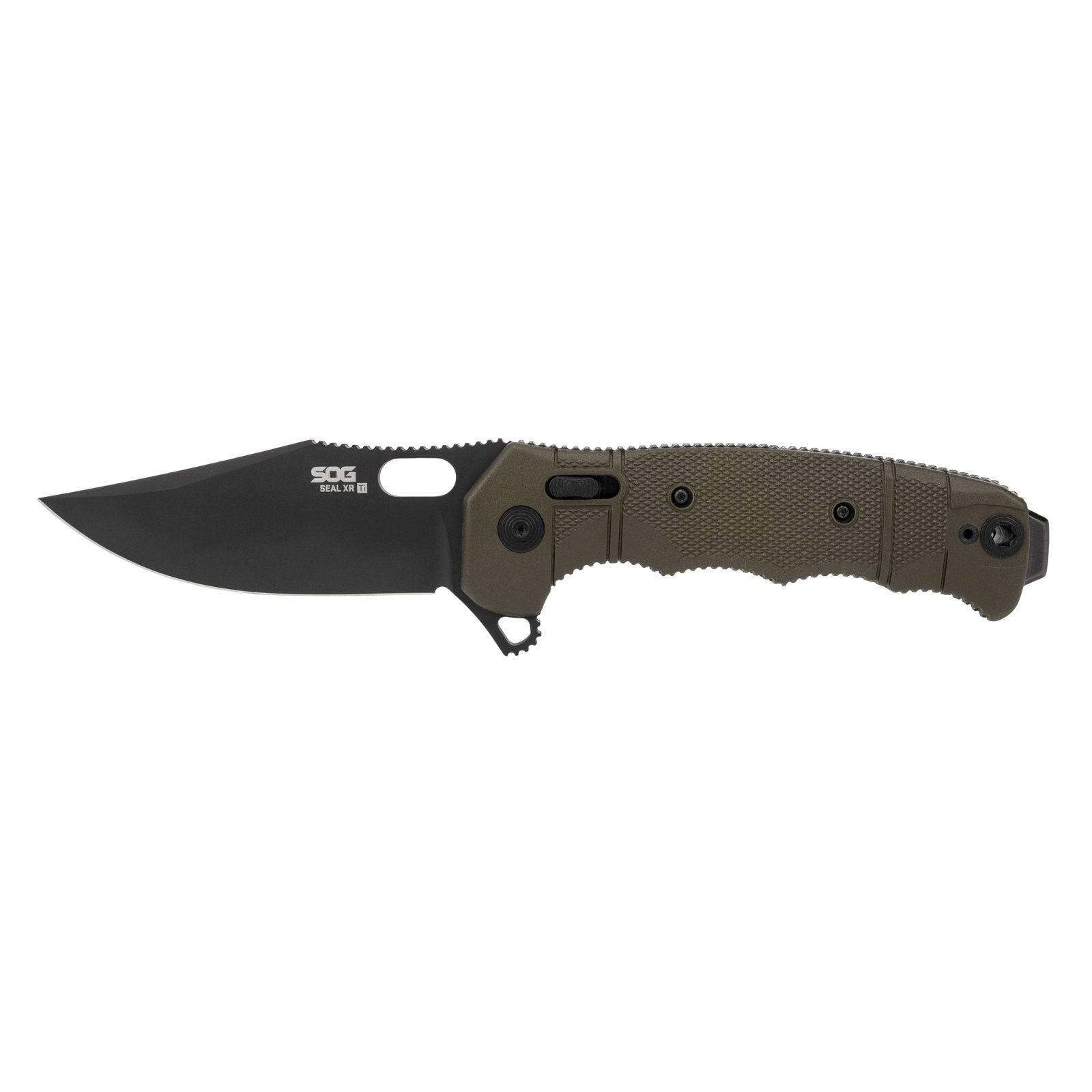 SOG SOG12211357 Seal XR 3.9" MagnaCut Blade Black GRN/Titanium Handle
