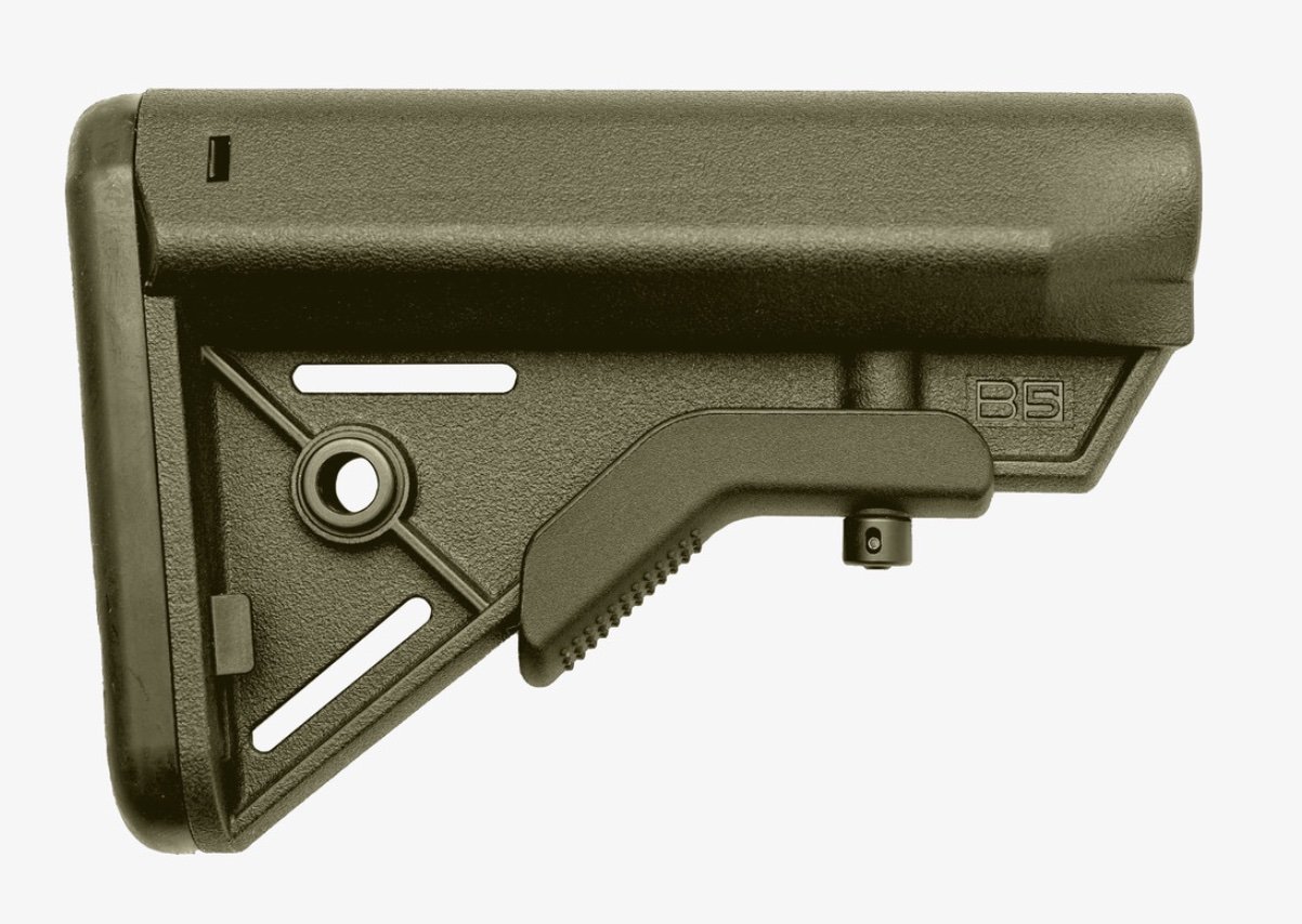 B5 Systems Bravo-C AR Stock Mil-Spec Size OD Green Fixed Buttstock - B5 Systems