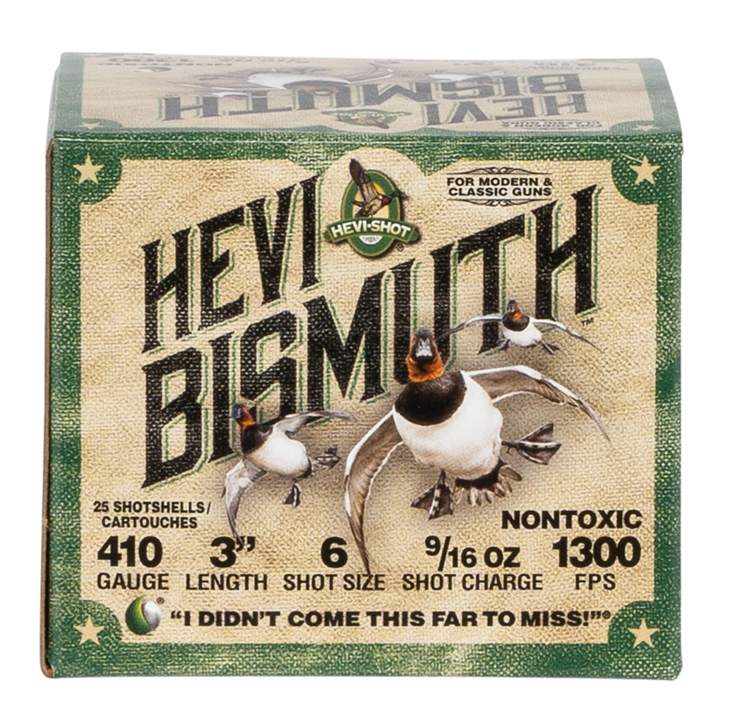 HEVI-Shot HS19006 410 Gauge 3" 9/16oz Bismuth #6 Shot 25 Rounds
