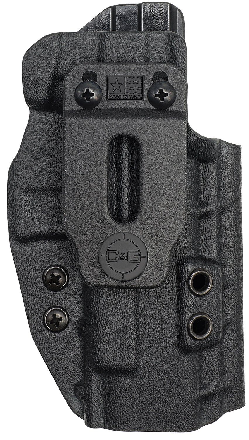 C&G Holsters 0056100 Covert IWB Black Kydex Belt Clip Fits Glock MOS-48...