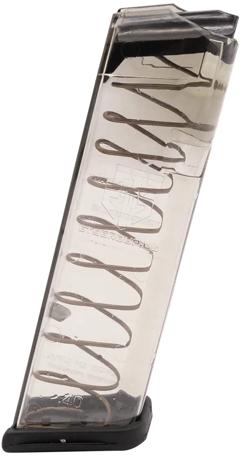 Elite Tactical Systems GLK22 40 S&W 16rd Polymer Magazine Translucent Smoke