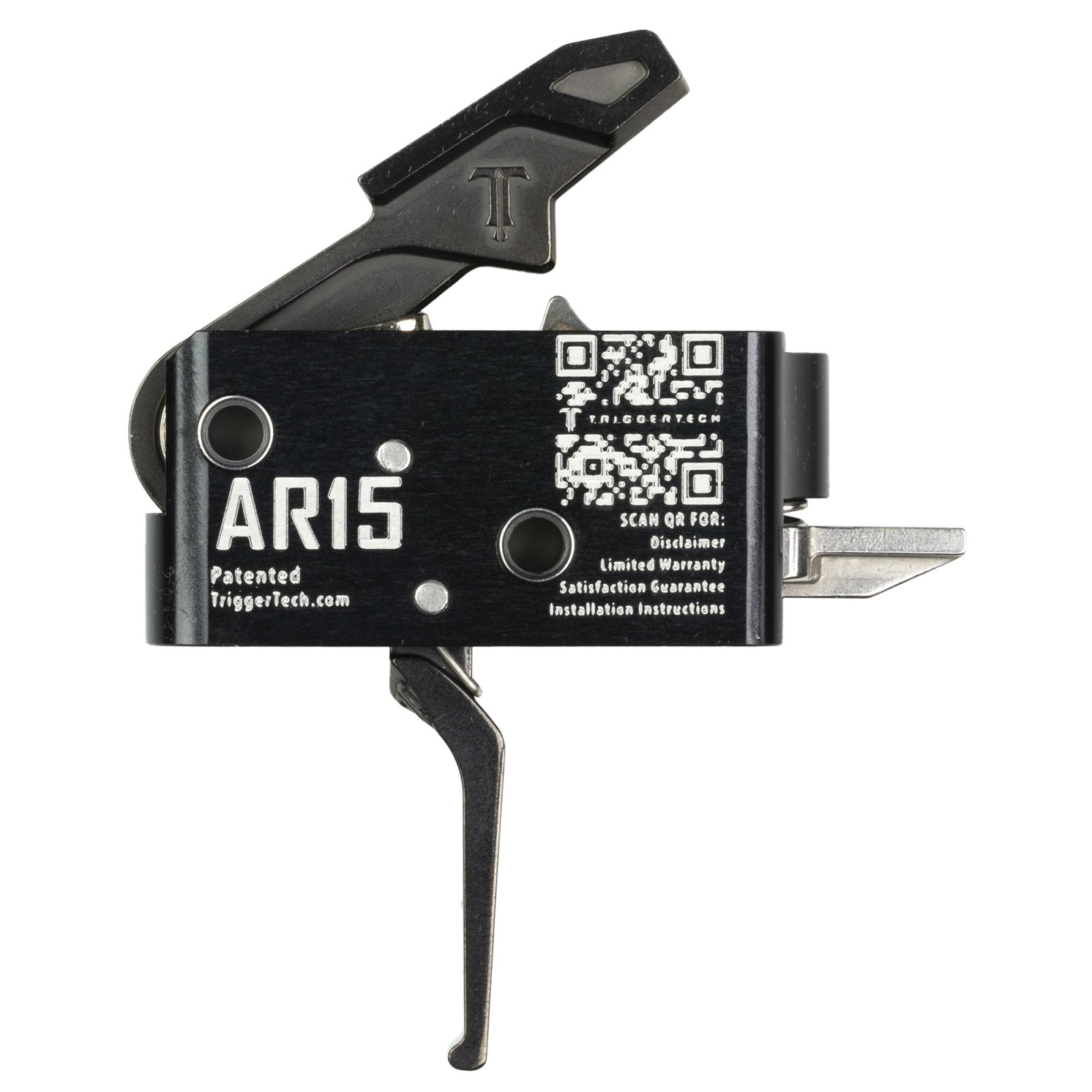 TriggerTech AR0SBB33NNF AR-15 Single-Stage Flat Trigger 3 lbs Black