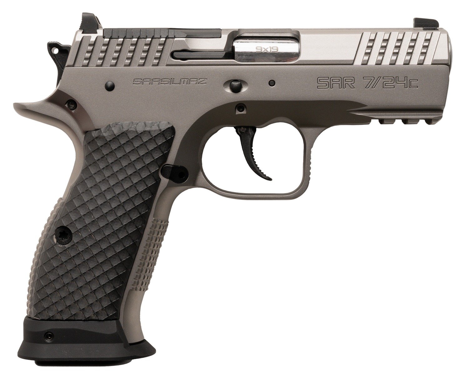 SAR Firearms SAR7/24C 7/24 Compact 9mm 3.9" Stainless Semi-Auto Pistol - SAR