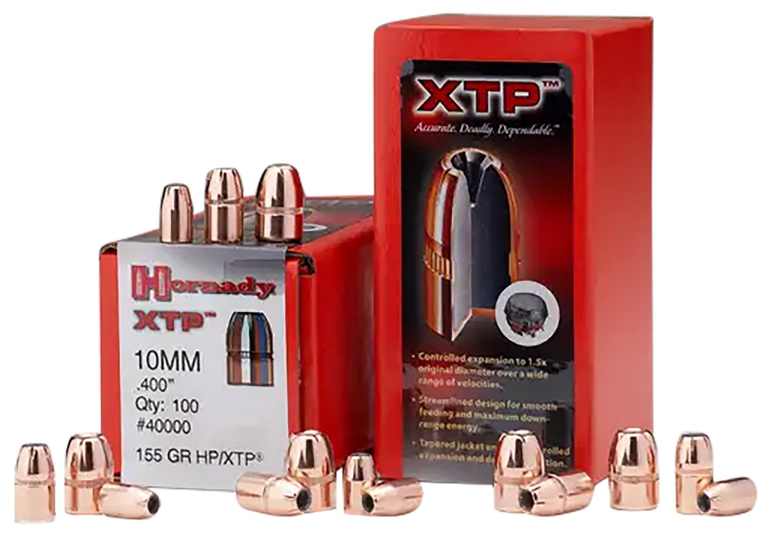 Hornady 40000 XTP Hunting 10mm Auto .400 155 gr Hollow Point XTP - Horn Hunter - 40 Caliber