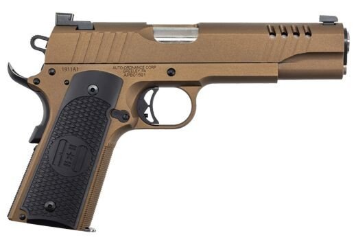 Auto-Ordnance 1911A1 45 ACP 7rd Burnt Bronze Night Sight Handgun - Auto-Ordnance - 45 ACP
