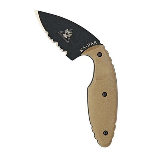 Ka-Bar 1477CBCP TDI Knife, 2.313" Serrated Blade, Coyote Brown Handle - Ka-Bar