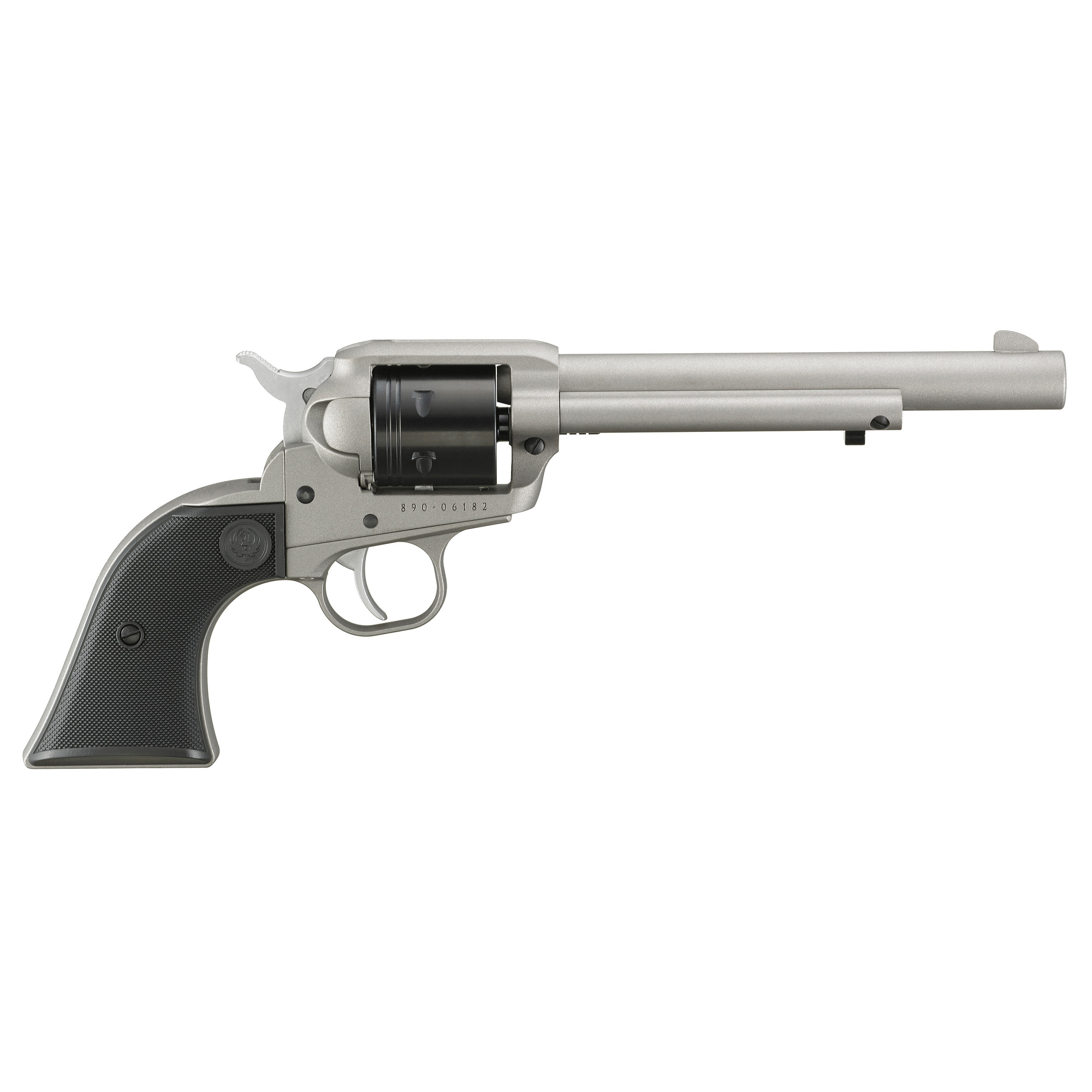 Ruger 2037 Wrangler 22 LR 6 Shot 6.50" Silver Cerakote Steel Barrel...