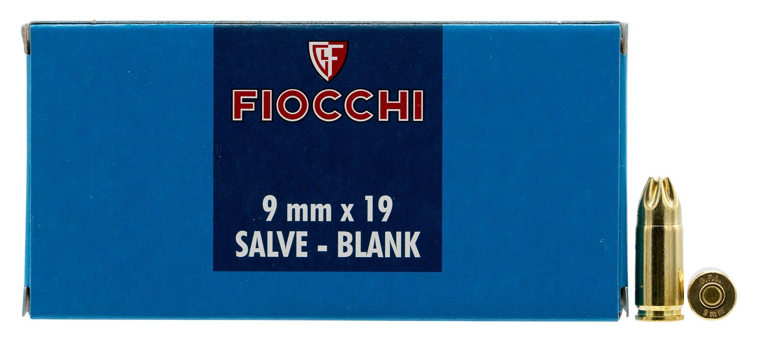 Fiocchi 9MMBLANK Pistol Training Blanks 9mm Luger 50/Box - Fiocchi - 9MM
