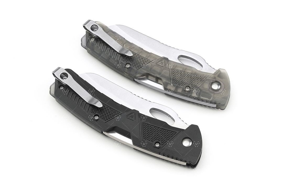 Strike Industries K1TP K1 3.51" Folding Plain AUS-8A SS Blade Smoke... - Strike Industries