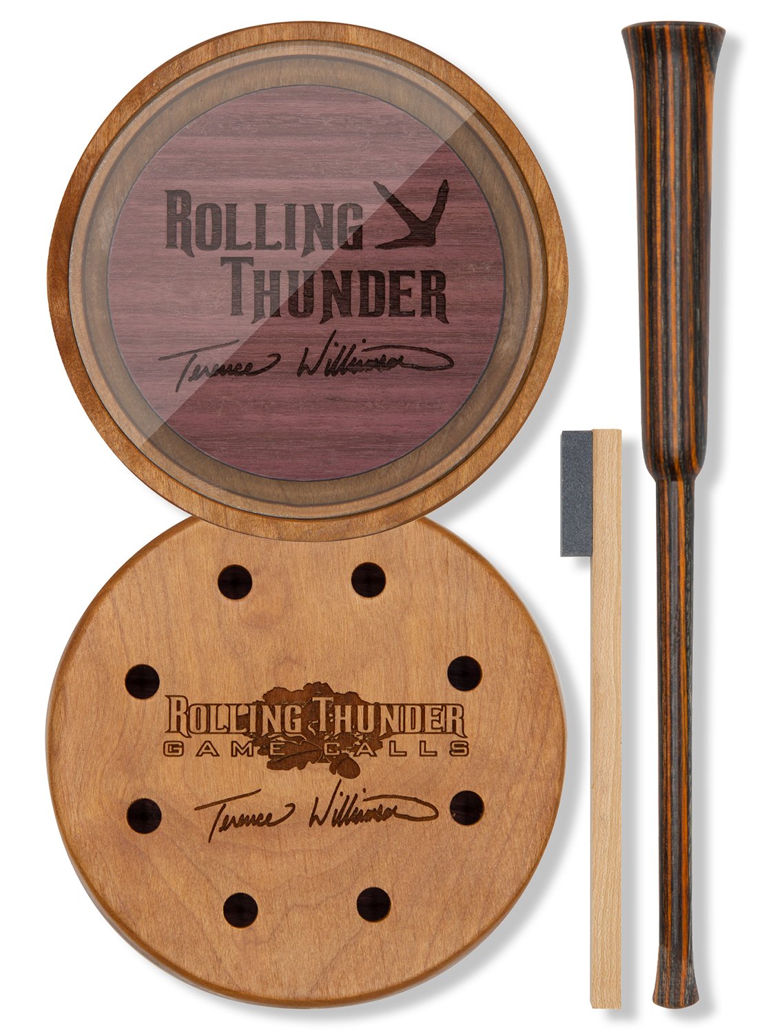 Terence Williamson TCP-TW1 Rolling Thunder Turkey Game Call Pot & Striker - RTGC - TURKEY