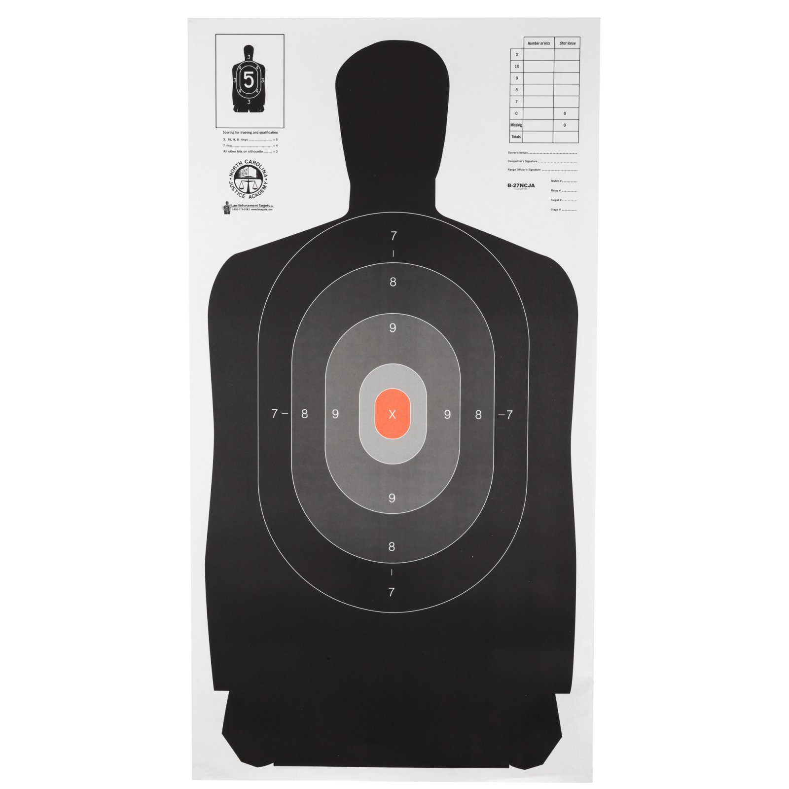 Buy Action Target B27NCJA100 Silhouette Target 24 in x 45 in 100 Pack online