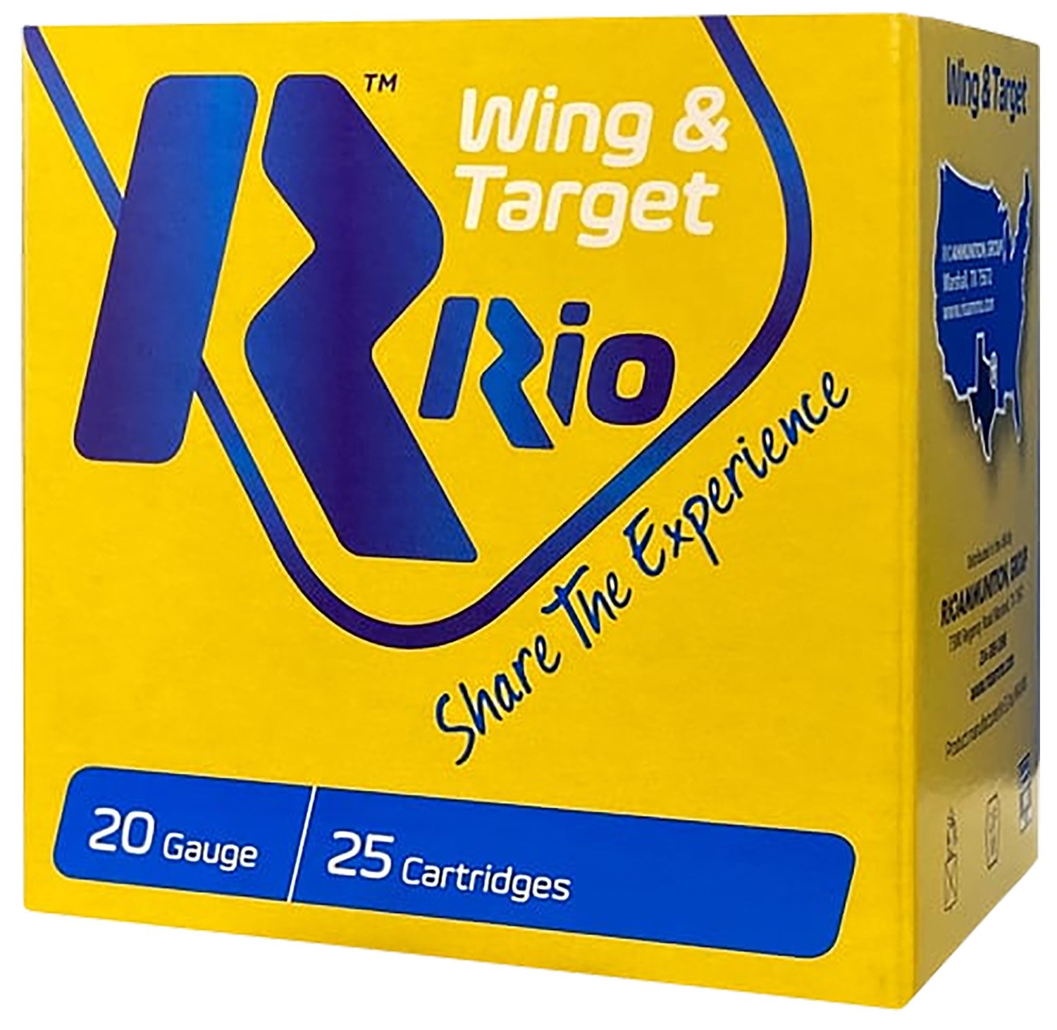 Rio Wing & Target Shotshells 20 ga 2-3/4 7/8oz 1250 fps #7.5 25/ct