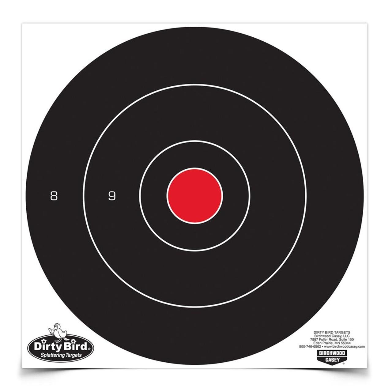 Birchwood Casey BC-35070 Dirty Bird 12" Bull's-Eye Target, 100 Pack