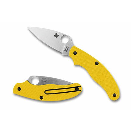 Spyderco C94PYL UK Penknife 3" Yellow FRN LC200N Leaf Blade